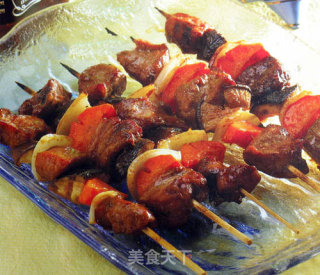 烤鲜菇牛肉串的做法
