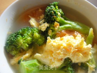 西兰花番茄鸡蛋汤的做法步骤：2