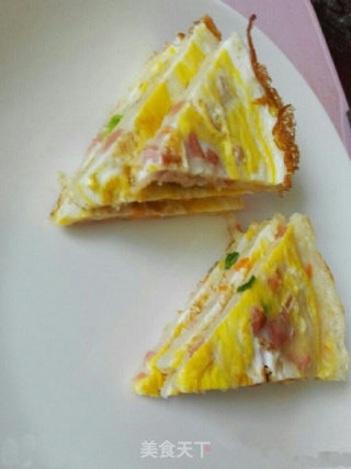 鸡蛋火腿肠饼的做法