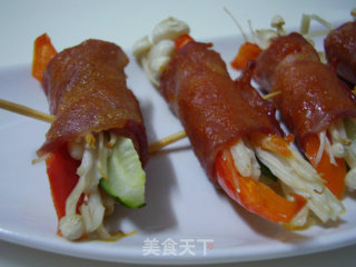 烤培根蔬菜卷的做法