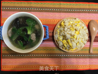 丸子，油菜丸子汤的做法