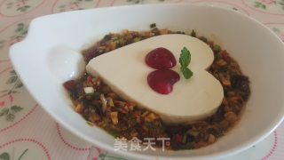 爱心皮蛋豆腐的做法