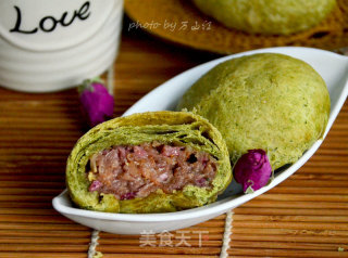 抹茶玫瑰花饼的做法