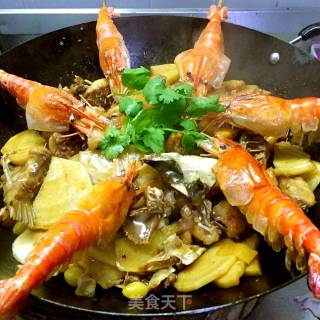脆肉鲩鱼炆鸡虾的做法