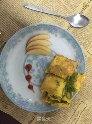 酸菜鸡蛋饼的做法