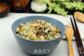 香菇腊肠焖饭的做法