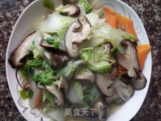 香菇炒白菜的做法