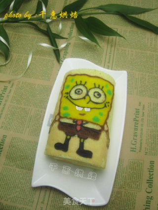 海绵宝宝彩绘蛋糕卷的做法