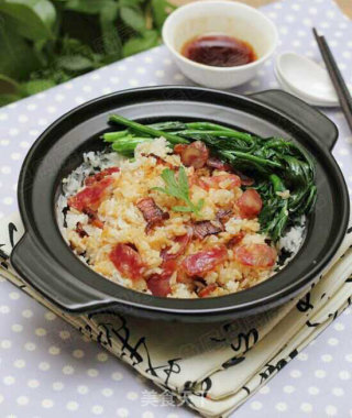 广式腊味煲仔饭的做法