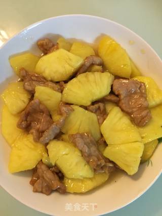 菠萝炒肉片的做法