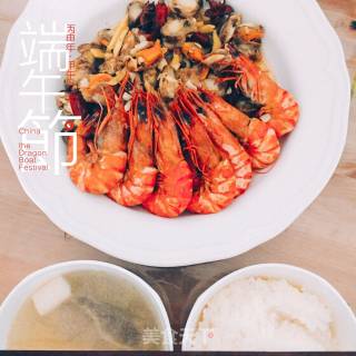 乱炒扇贝大虾的做法