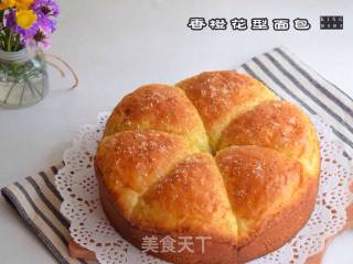 香橙花型面包的做法