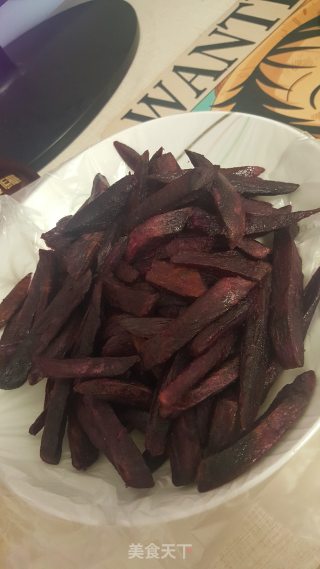 蜂蜜紫薯条的做法