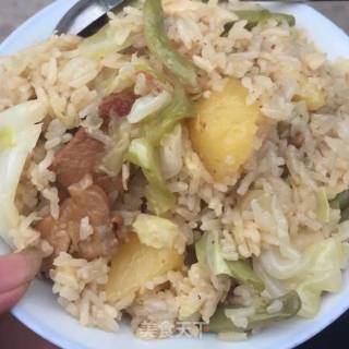 农家腊肉饭的做法
