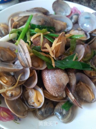 姜葱炒花蛤的做法