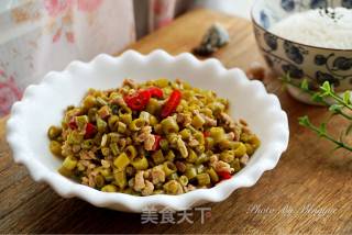 肉末炒酸豆角（附自制酸豆角做法）的做法