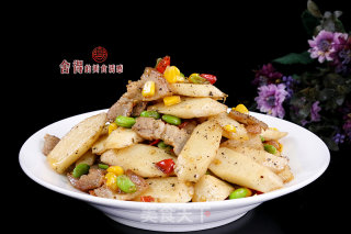 营养丰富的【黑椒铁棍山药】的做法