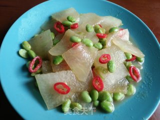 毛豆炒冬瓜的做法