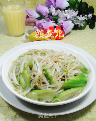 丝瓜炒绿豆芽的做法