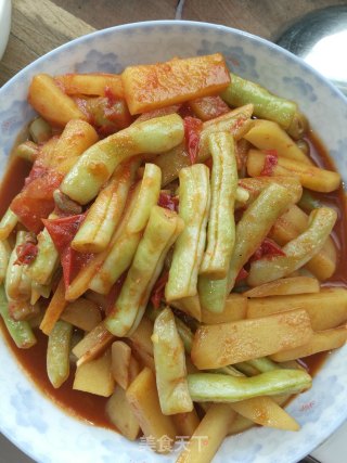 土豆炖豆角的做法