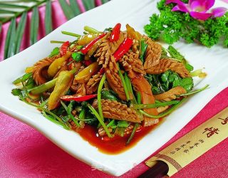 老干妈炒腰花的做法