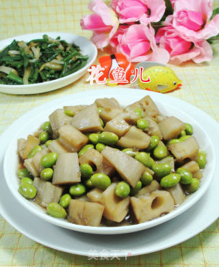毛豆煮莲藕的做法