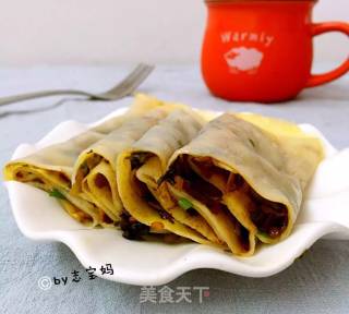 简易版煎饼果子（内附爆炒雪里蕻的做法）的做法