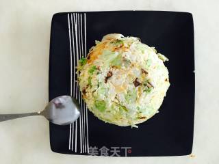 甘蓝蛋炒饭的做法