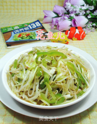 尖椒韭菜芽炒绿豆芽的做法