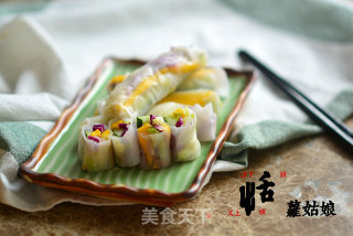 鲜蔬米纸卷的做法