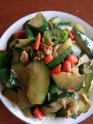黄瓜炒肉的做法