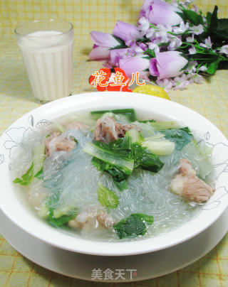 小白菜排骨粉丝汤的做法
