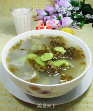 雪菜蚕豆冬瓜汤的做法