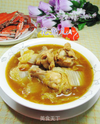 咖喱白菜鸡翅根的做法