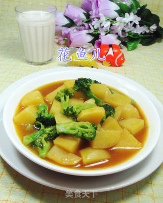 咖喱西兰花土豆的做法