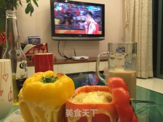 彩椒芝士焗饭的做法
