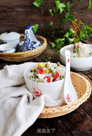 豌豆腊肠焖饭的做法