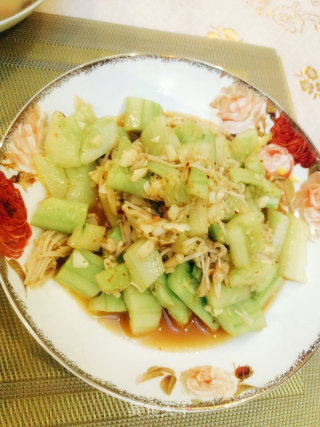 黄瓜拌金针菇的做法