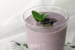 蓝莓燕麦早餐奶的做法