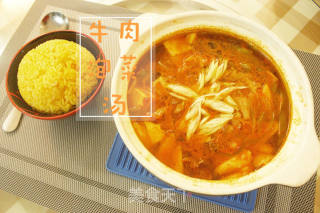 热辣辣牛肉泡菜汤的做法