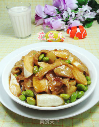 毛豆面筋烧茭白的做法