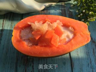 木瓜椰汁盅的做法