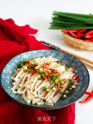 白灼金针菇的做法