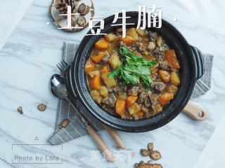 沙茶酱的土豆牛腩的做法