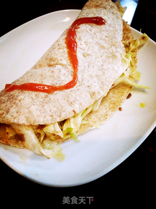 无油神奇卷饼(七分钟快速早餐)的做法