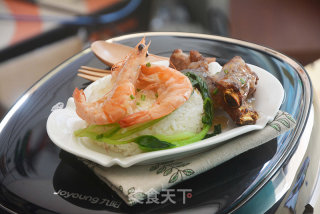 原汁鲜虾焖饭的做法