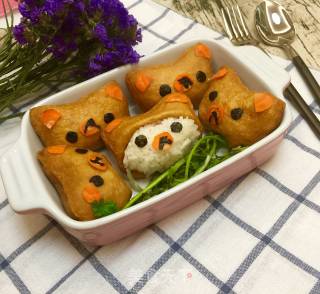 可爱小????豆腐皮饭团的做法