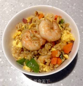 咖喱虾仁炒饭的做法