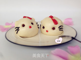 Hello kitty 豆沙包的做法