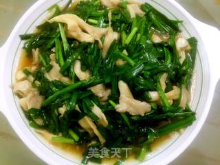 韭菜炒平菇的做法